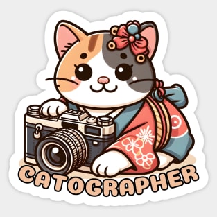 cat photographer Sticker